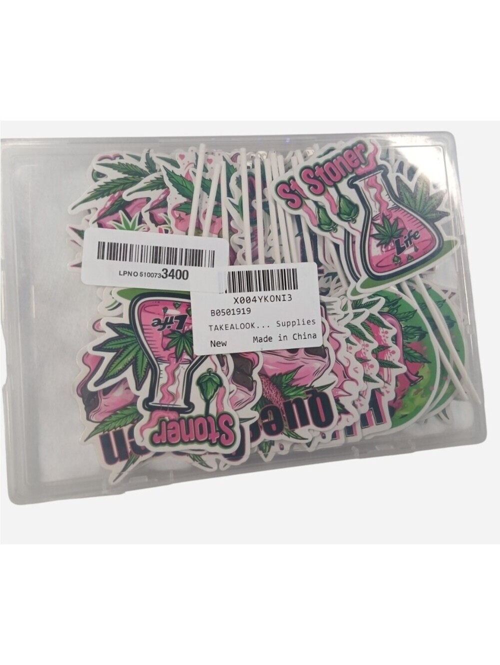 Stoner Birthday Cupcake Toppers Weed Leaf Theme Party Cake Decorations